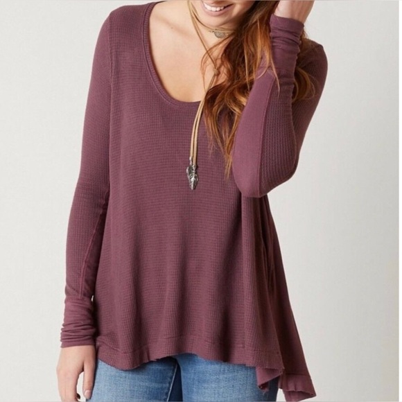 Free People We the Free Twilight Mauve Malibu High Low Thermal Size XS - Picture 1 of 9